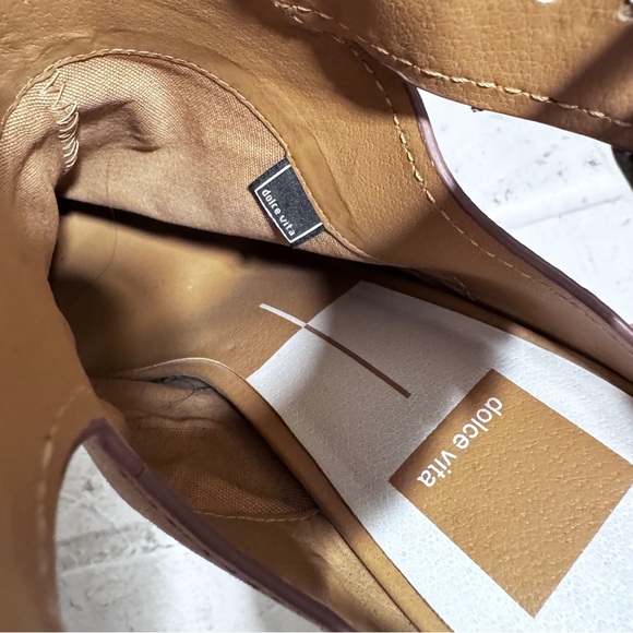 Dolce Vita Jaclyn camel mule heel buckled booties, size 10 - Picture 8 of 10